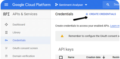 Create Google Cloud credentials