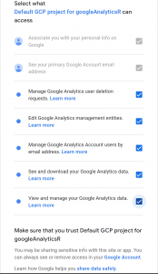 GoogleAnalyticsR Auth Selections