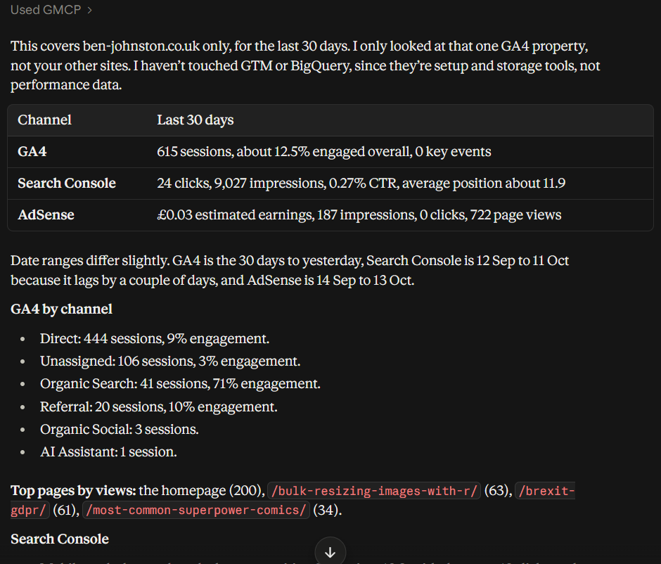gMCP first question in local install