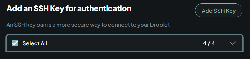Add SSH keys to your DigitalOcean droplet