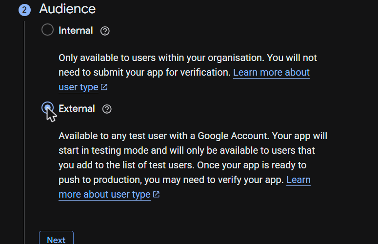 Google Cloud Audience Selection