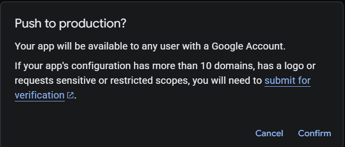 Google Cloud push to production